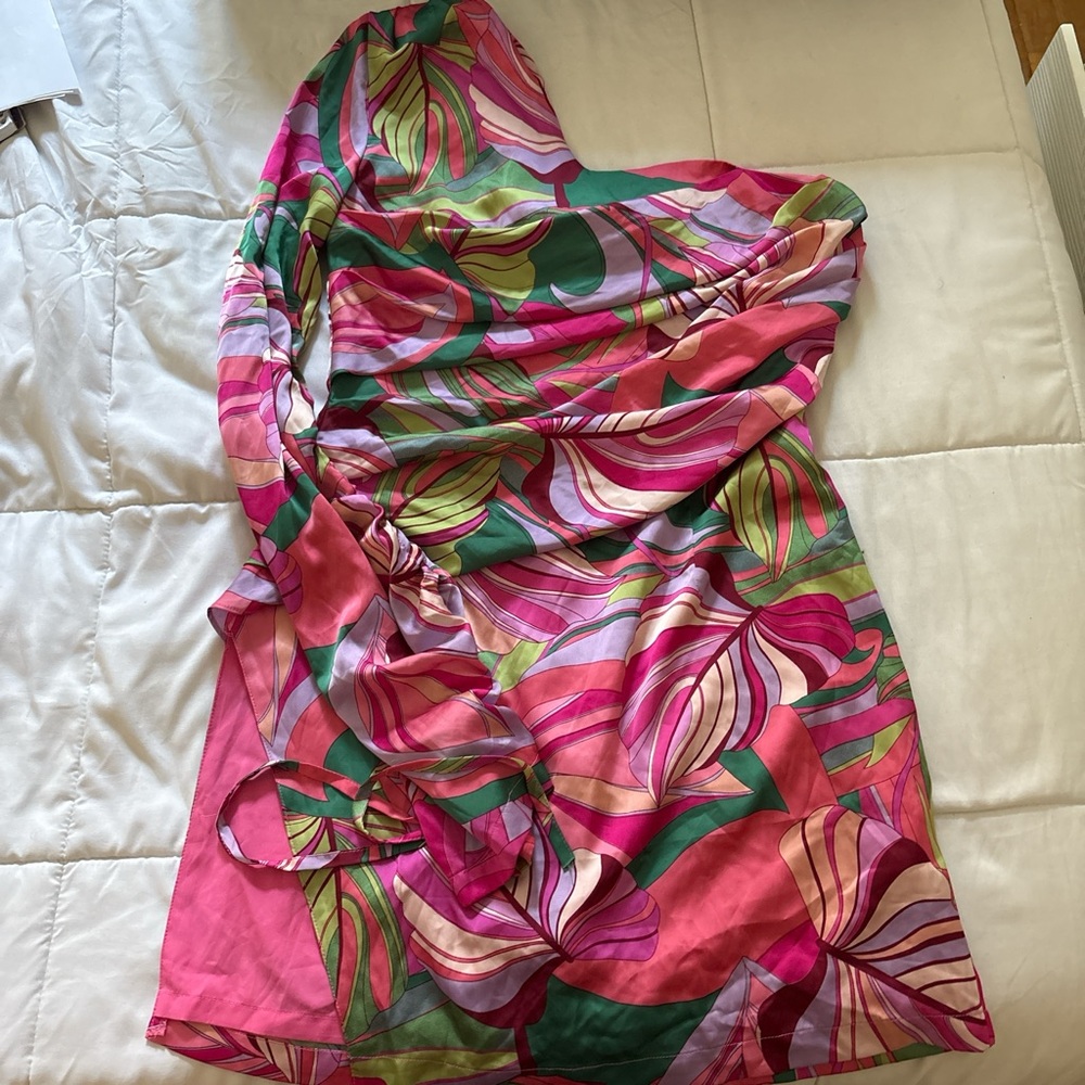 Vibrant Floral Print Dress